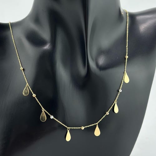 طقم ذهب ناعم على شكل دمعات ( 8.0 جرام - عيار 18 -...