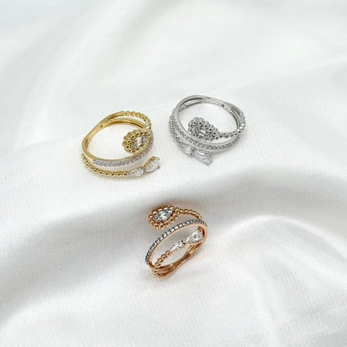 خاتم الأناقة الراقية ( 2.5 جرام - عيار 18 - RI0614...