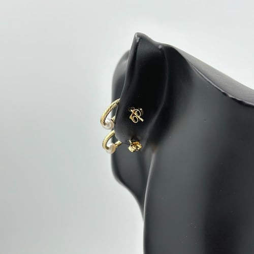 حلق حبة اللؤلؤ دائري ( 1.6 جرام - عيار 18 - EA0240...