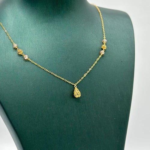 عقد ناعم بتصميم مميز ( 1.4 جرام - عيار 21 - NE0614...