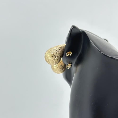 حلق ذهب بوتيغا الإيطالي منقوش الحجم الكبير ( 5.5 ج...