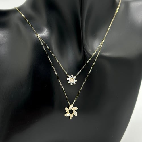 عقد ناعم دورين تصميم الماس ( 1.2 جرام - عيار 18 -...