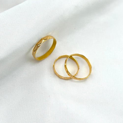 دبلة ذهب عناق النعومة ( عيار 21 - D0034 )