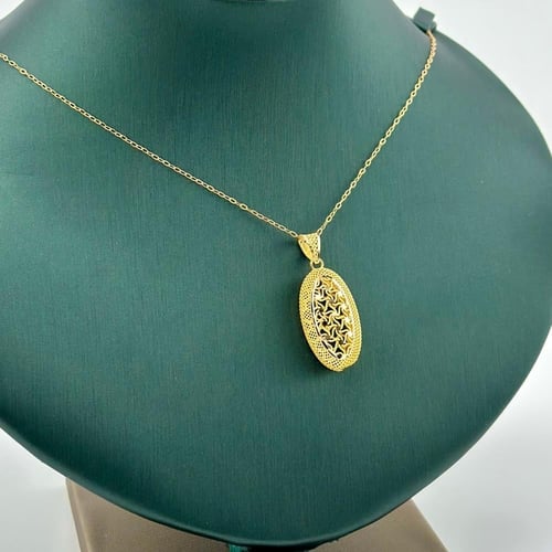 نصف طقم بيضاوي انيق ( 5.6 جرام - عيار 21 - HSE0076...