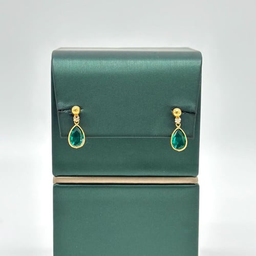 حلق على شكل دمعة ( 1.6 جرام - عيار 21 - EA0166 )