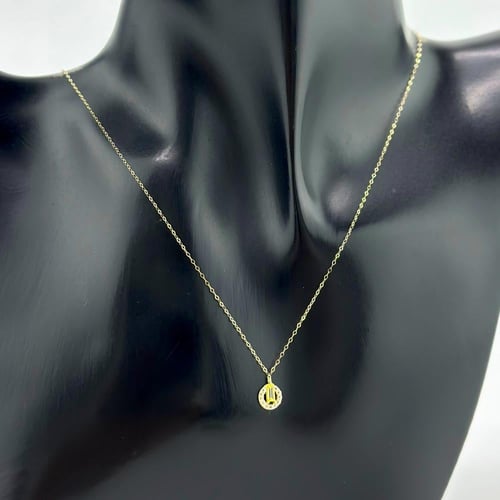 عقد ذهب عيار 18 بتصميم دائري ( 0.4 جرام - NE0100 )