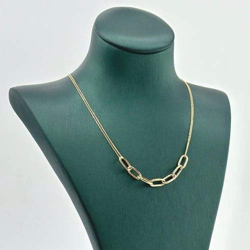 عقد مع سوارة جنزير ايطالي ( 6.3 جرام - عيار18 - NE...