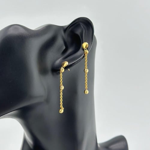 طقم أنيق بسلسال مبروم مع كرات الليزر ( 6.3 جرام -...