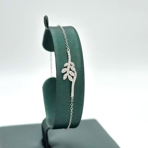 طقم غصن الامل تصميم الماس ( 5.3 جرام - عيار 18 - S...