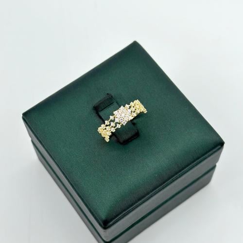 خاتم الوردة تصميم الماس ( 1.2 جرام - عيار 18 - RI0...