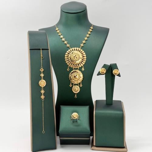 طقم ذهب كرسي جابر ( 9.9 جرام - عيار 21 - SE00959 )