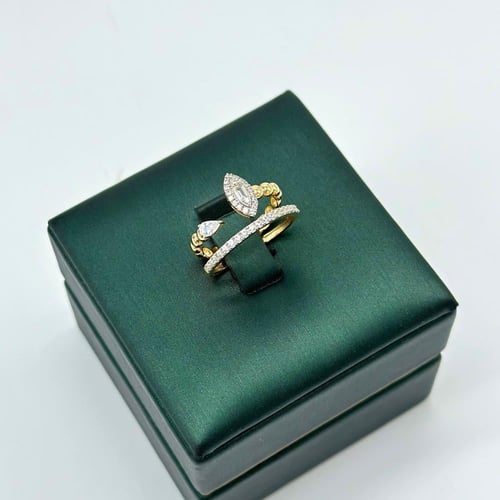 خاتم الأناقة العصرية بقصات الباقييت ( 2.5 جرام - ع...