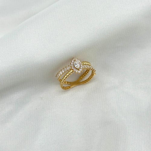 خاتم تصميم الماس مّطعم بقصة الماركيز ( 2.5 جرام -...