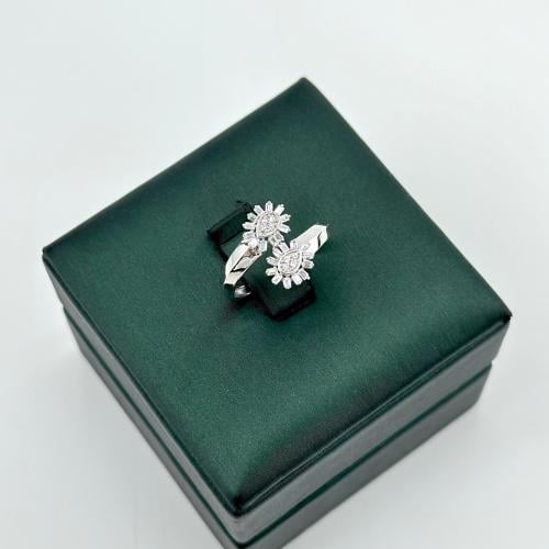 خاتم الدمعتين - ذهب ابيض ( 1.6 جرام - عيار 18 - RI...