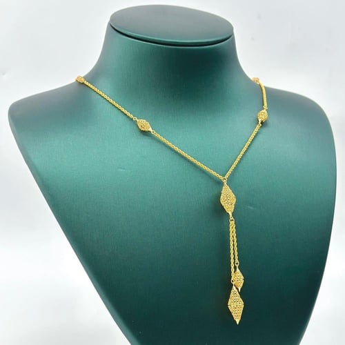 عقد ذهب عيار 21 بسلسال مبروم مميز ( 5.0 جرام -NE14...