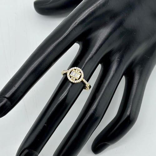 خاتم ذهب مّطعم بقصات الماركيز تصميم ألماس ( 2.6 جر...