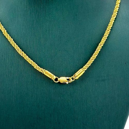 عقد ذهب مجدول بتصميم انيق ( 10.5 جرام - عيار 21 -...