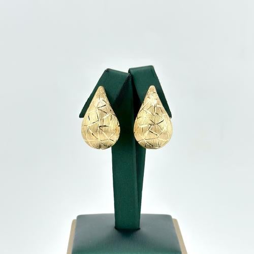 حلق ذهب بوتيغا الإيطالي منقوش الحجم الكبير ( 5.5 ج...