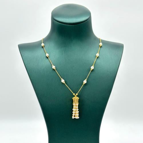 عقد لؤلؤ بتصميم لافت ( 5.3 جرام - عيار 21 - NE0949...