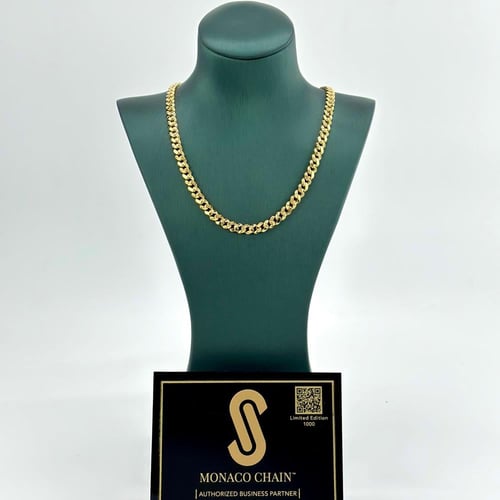 افخم عقد ذهب عيار 21 بتصميم الجنزير موناكو ( 21.8...