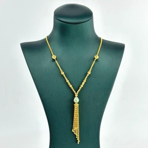 عقد كرات الذهب بتطعيمات من الوان المينا ( 12.0 جرا...