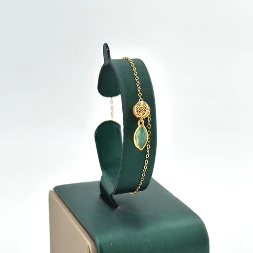 طقم على شكل دمعه بيضاوي ( 8.7 جرام - عيار 21 - SE0...