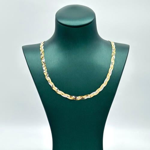 عقد بتصميم مجدول مكس ( 13.1 جرام - عيار 18 - NE100...