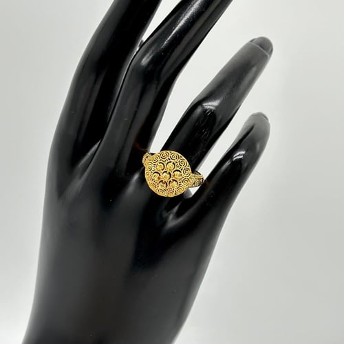 خاتم دائري مع كرات الليزر ( 2.2 جرام - عيار 21 - R...