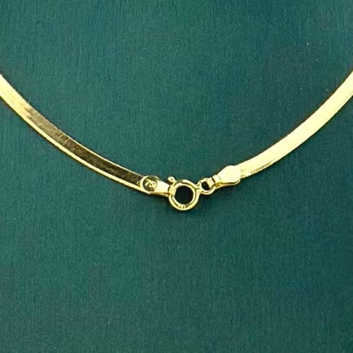 عقد ذهب فلات لماع ايطالي ( 5.0 جرام - عيار 18 - NE...