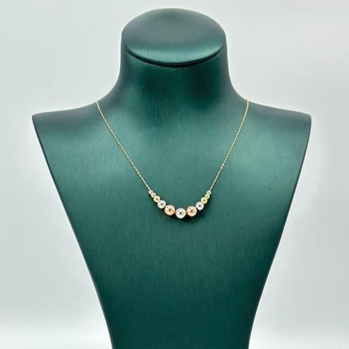 عقد كرات الذهب اللامعة ( 1.2 جرام - عيار 18 - NE10...