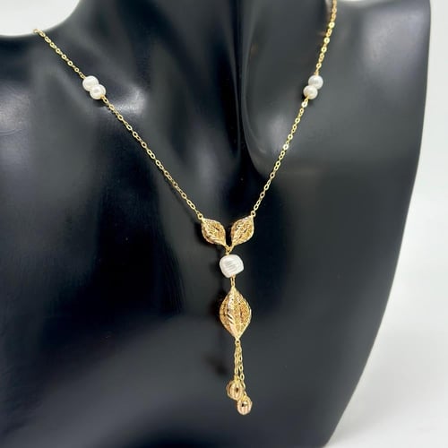 عقد لؤلؤ بتصميم انيق و فريد ( 4.3 جرام - عيار 21 -...