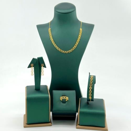 طقم ذهب طوق على شكل مربعات ( 11.1 جرام - عيار 21 -...