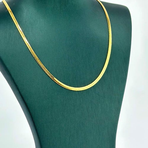 عقد فلات إيطالي ( 10.5 جرام - عيار 21 - NE1148 )