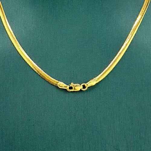 عقد فلات إيطالي ( 10.5 جرام - عيار 21 - NE1148 )