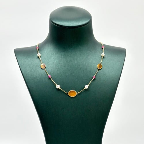 عقد جوفيان ( 3.0 جرام - عيار 18 - NE0522 )