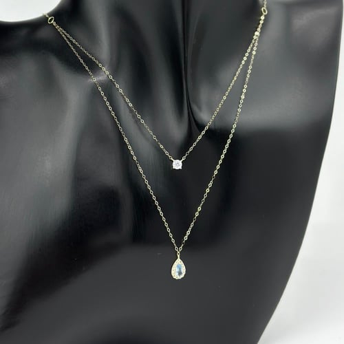 عقد الدمعة تصميم الماس ( 0.7 جرام - عيار 18 - NE11...