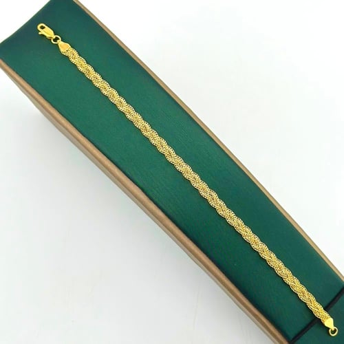 عقد مع اسوارة ذهب مجدول ( 19.3 جرام - عيار 21 - NE...