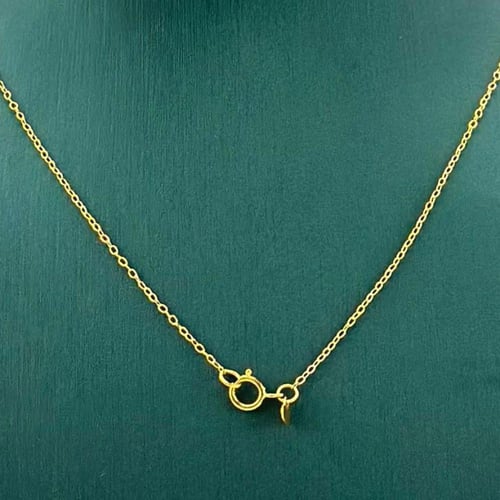 عقد ذهب مطعَم بكرات الليزر و الزريكون ( 3.9 جرام -...