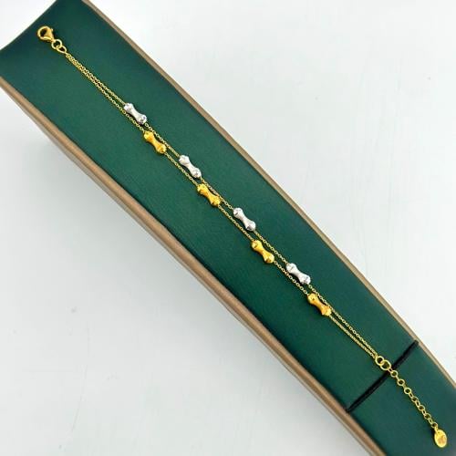 سوار ذهب دورين مكس اصفر و ابيض ( 5.0 جرام - عيار 2...