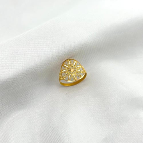 خاتم شمس مضيئة ( 1.3 جرام - عيار 21 - RI0416 )