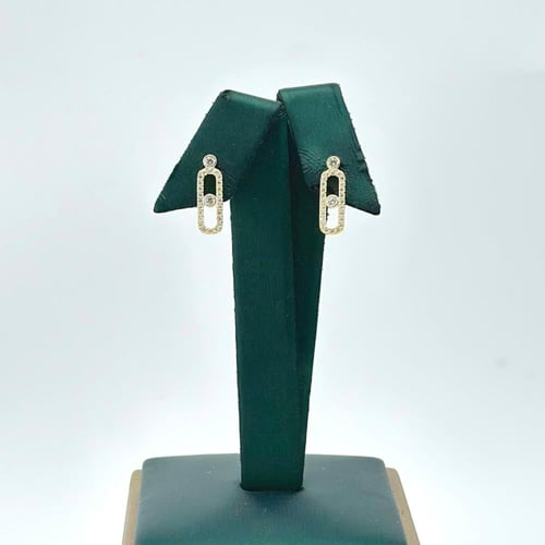 طقم ذهب ناعم تصميم الماس ( 3.0 جرام - عيار 18 - SE...