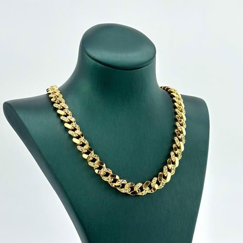 افخم عقد ذهب عيار 21 بتصميم الجنزير موناكو ( 21.8...