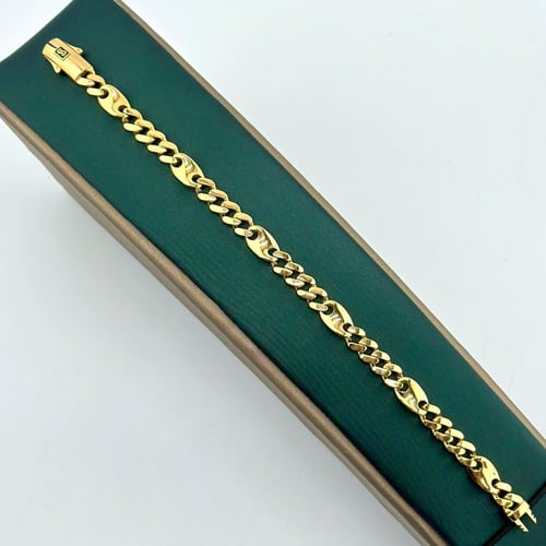 طقم ذهب جنزير موناكو ( 38.3 جرام - عيار 21 - SE007...