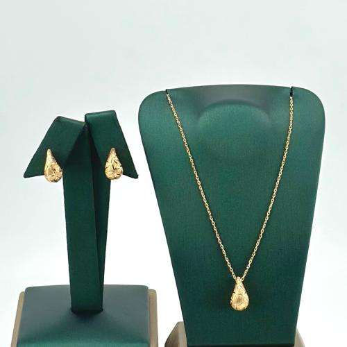 عقد و حلق ناعم بوتيغا ( 4.1 جرام - عيار 21 - NE126...