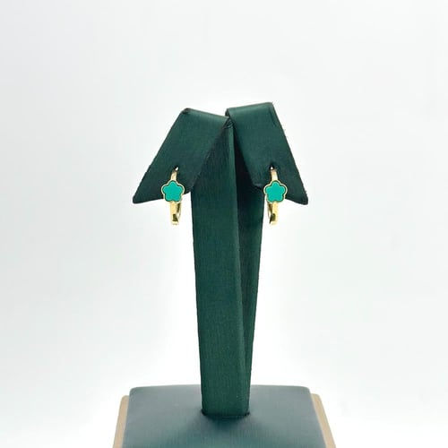 حلق ذهب ناعم إيطالي مع صدف ( 1.4 جرام - عيار 18 -...