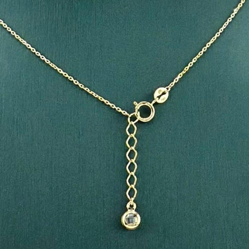 عقد مع سوارة ذهب الكرات اللماعة ناعمة ( 3.0 جرام -...