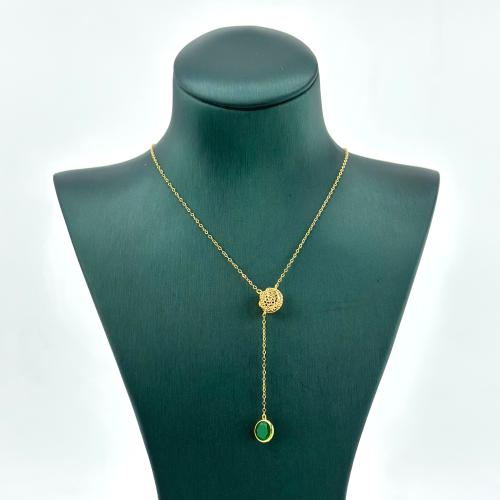 عقد ذهب راقي بتصميم دائري ( 2.1 جرام - عيار 21 - N...