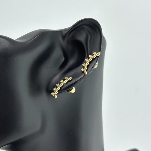 حلق غصن تصميم الماس ( 2.5 جرام - عيار 18 - EA0126...