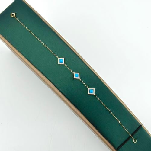 سوارة بتصميم أنيق و ناعمه على شكل معين ( 1.1 جرام...