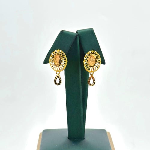 طقم ذهب على شكل طبعة وردة ( 16.1 جرام - عيار 21 -...